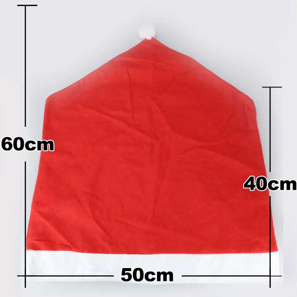 6x Christmas Chair Covers Dinner Table Santa Hat Home Decorations Ornaments Gift