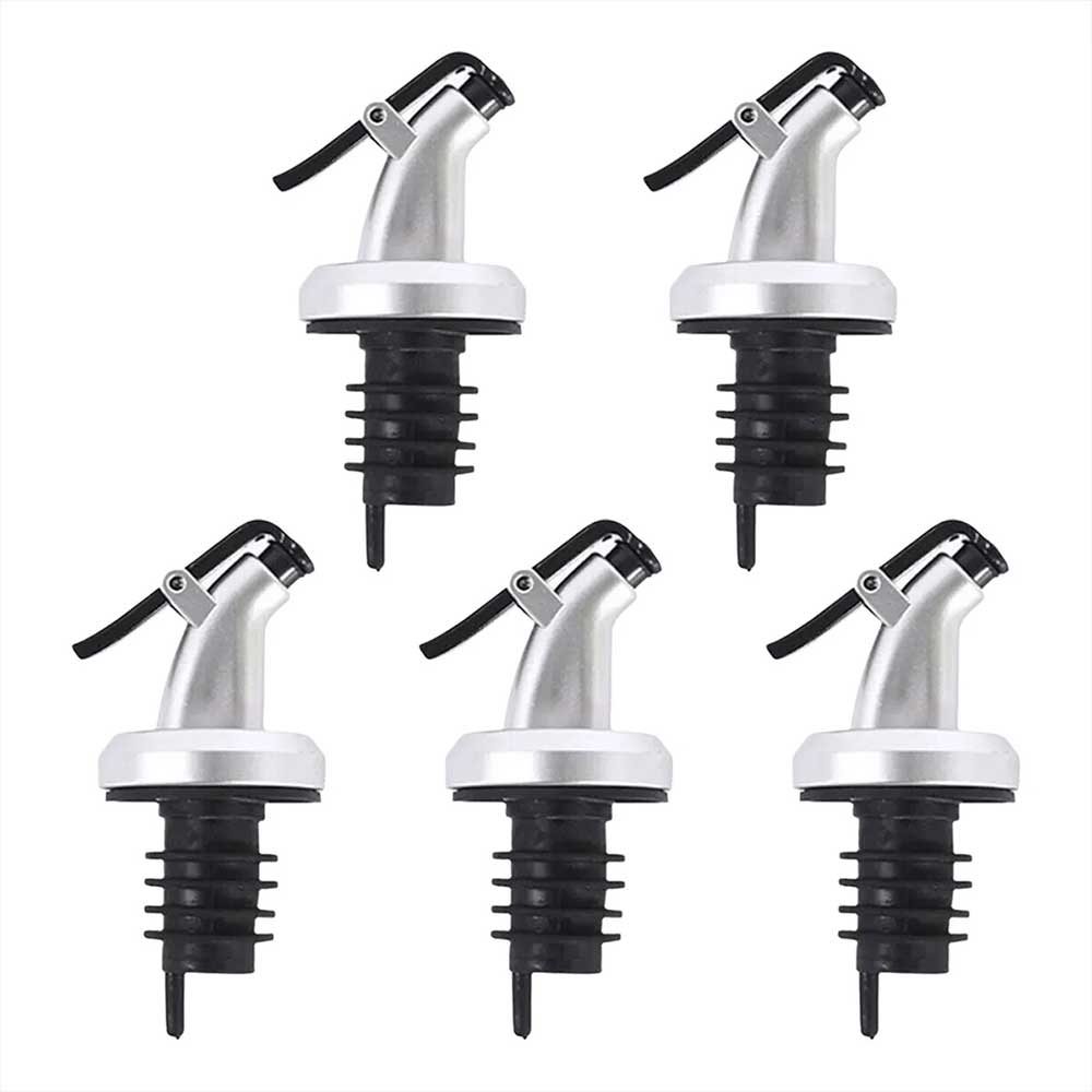 5X Liquor Wine Olive Oil Bottle Pourer Stopper Dispenser Tool Pour Spout Kitcken