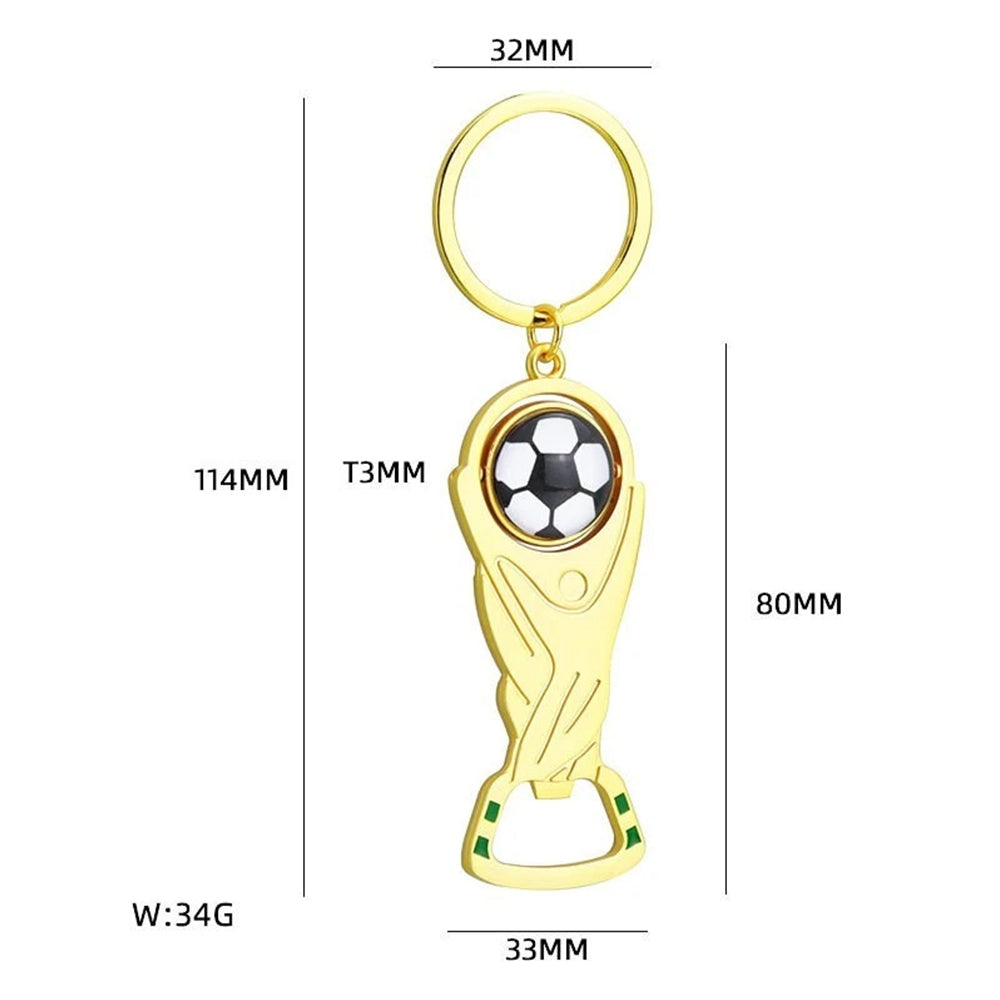2PCS Mini 2026 FIFA World Cup Keychain - Football Pendant & Bottle Opener for Fans