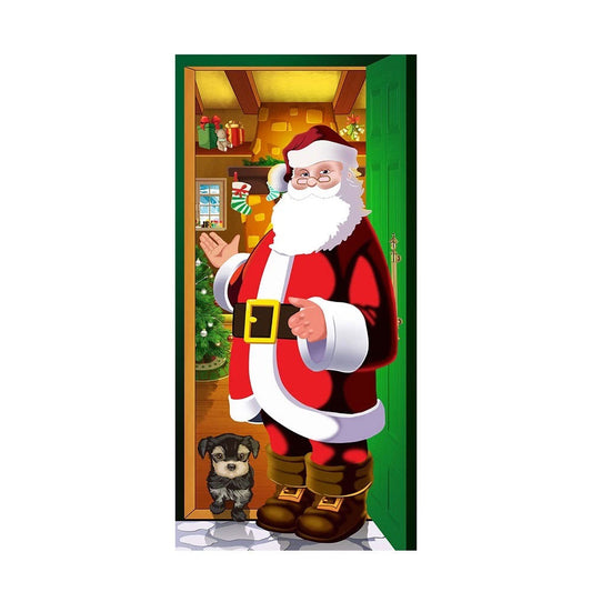 Door Hanging Christmas Cover – Window Sign Banner, 180×90cm Festive Decor