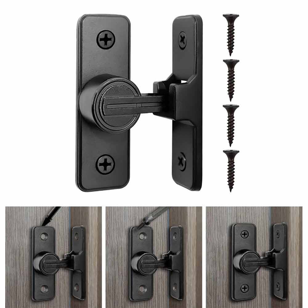 Barn Door Lock Heavy Duty Sliding Barn Door Latch Lock 90 Degree Gate Latch