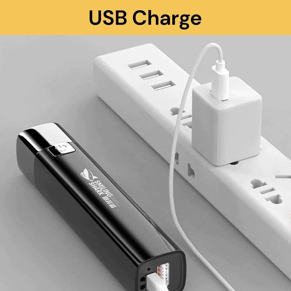 Mini USB LED Flashlight Keychain Rechargeable Self Tactical Light