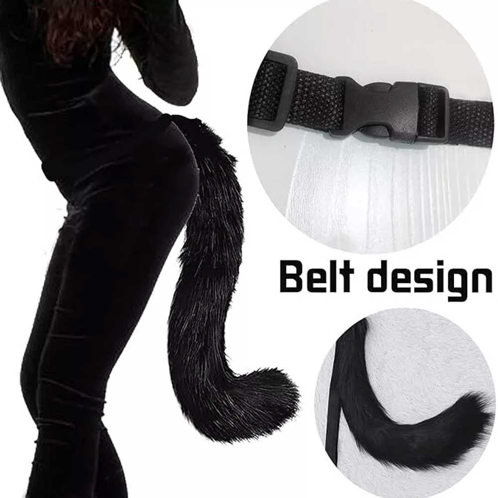 Furry Cat Fox Mask Christmas Party Cat Fox Cosplay Costume Mask Tail Paws Set