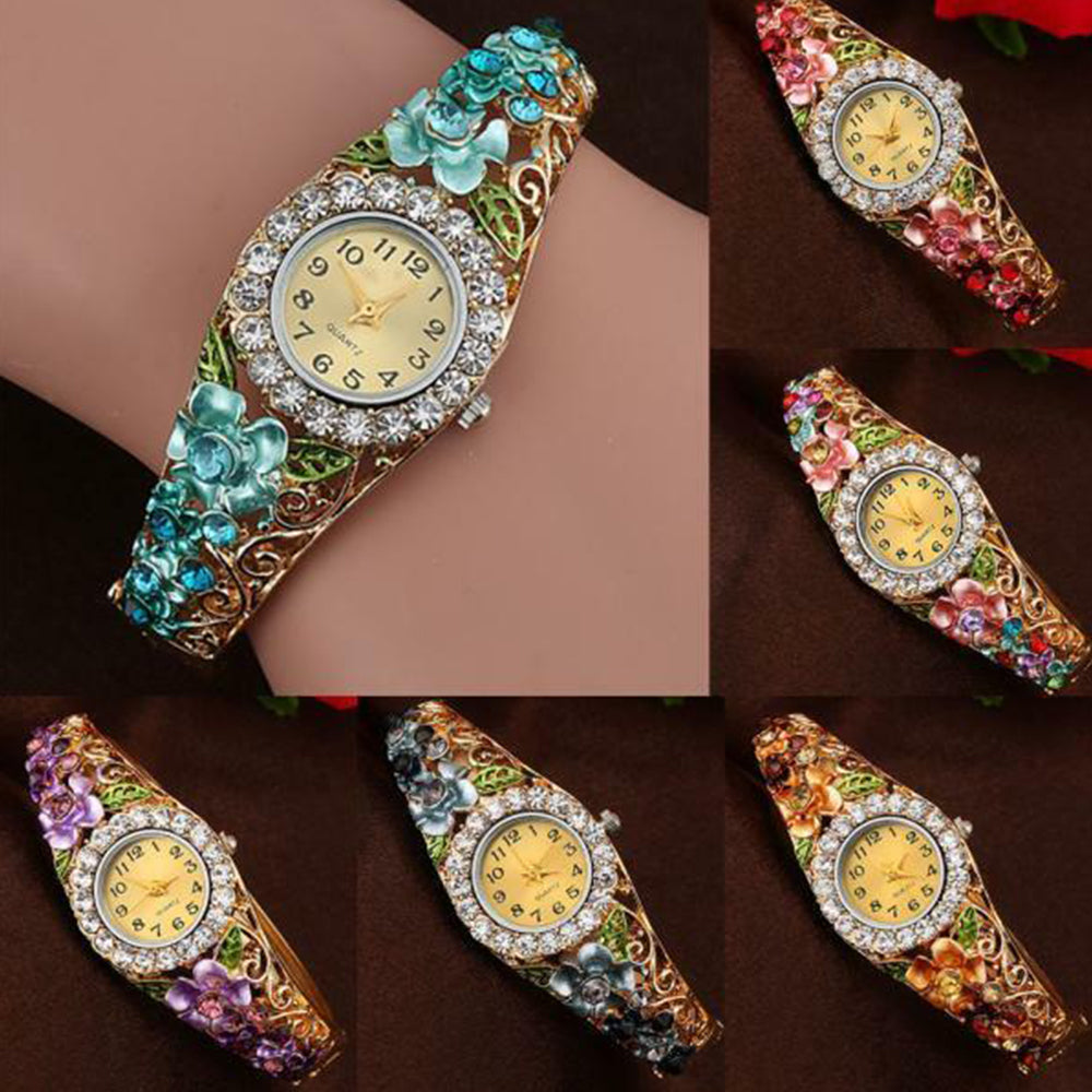 Women's Fashion Luxury Rhinestone Bracelet Watch Ladies Analog Wrist Watches