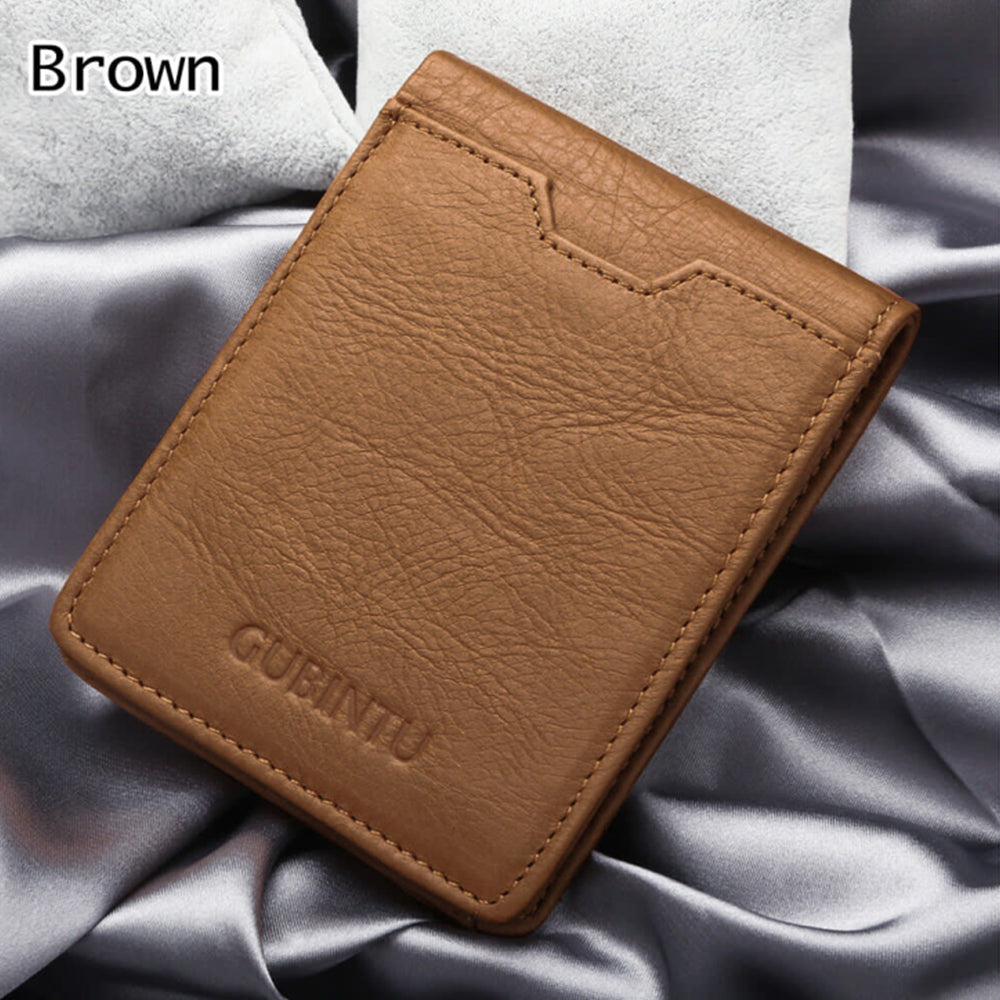 RFID BLOCKING LEATHER WALLET CREDIT CARD HOLDER SLIM MEN'S MONEY CASH CLIP PURSE