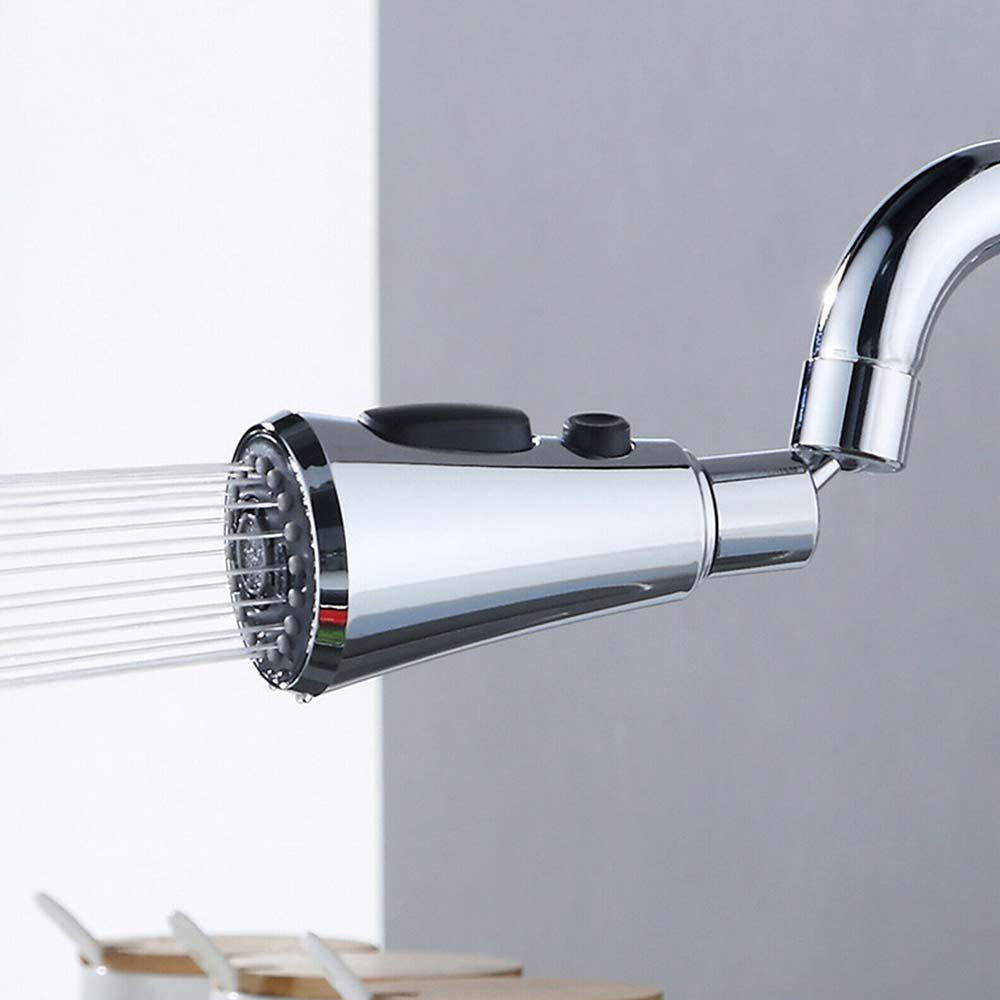 360° Kitchen Sink Faucet Sprayer Head Swivel Extender Nozzle Replacement 3Levels