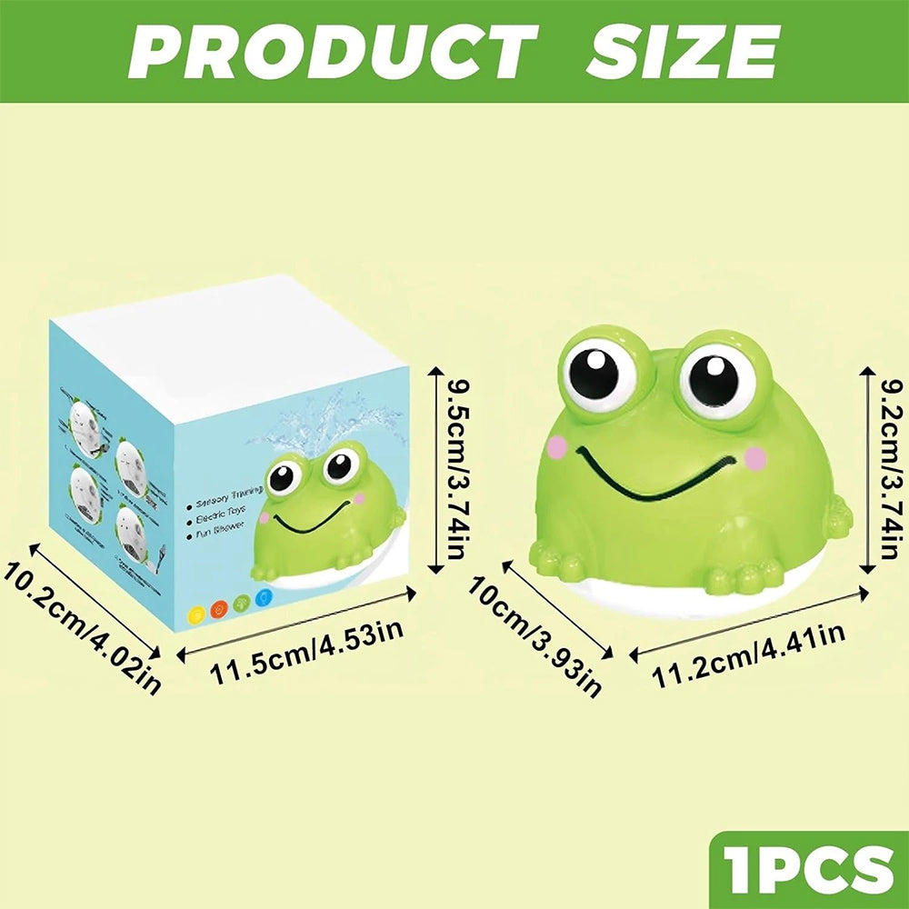 Light Up Bath Frog – Sensory Spray Water Toy for Fun Bath Time Play