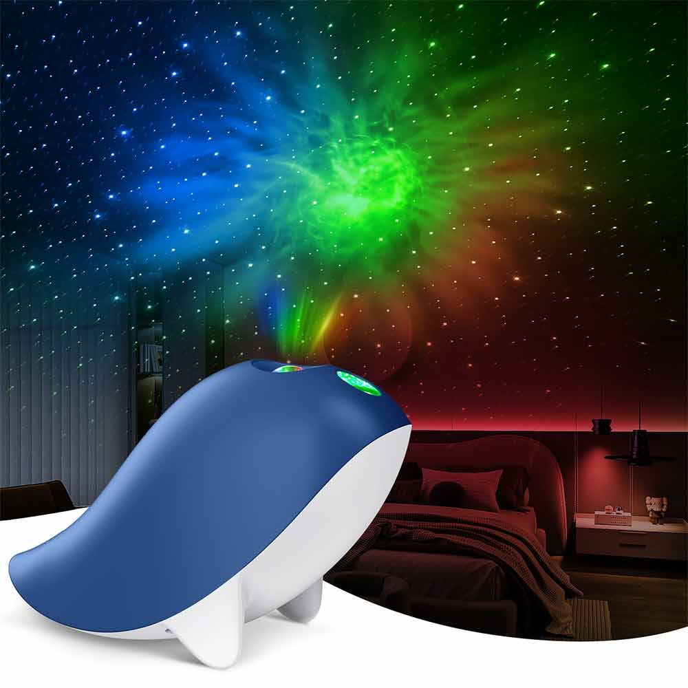 Galaxy Projector Night Light – Blue Whale LED Star Lamp for Bedroom Ambience