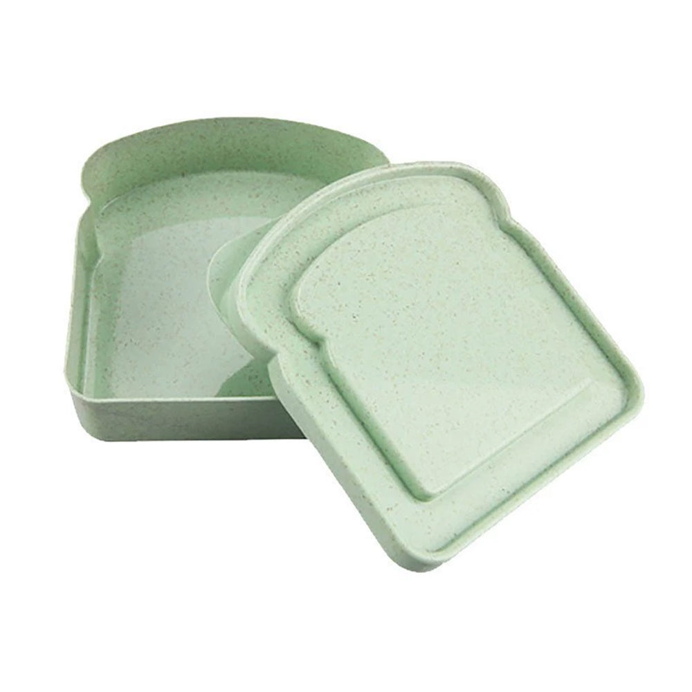 2-Pack Sandwich Storage Box - Reusable Lunch Container for Bread & Snacks