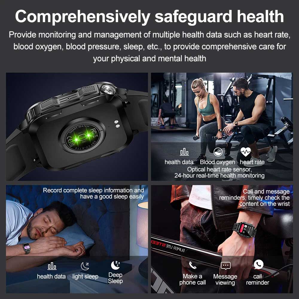 2025 Smart Watch for Men Women Waterproof Smartwatch Heart Rate Fitness Tracker