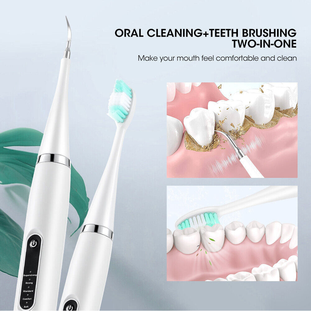 6in1 Electric Toothbrush Ultrasonic Tooth Cleaner Teeth Stains Plaque Remover