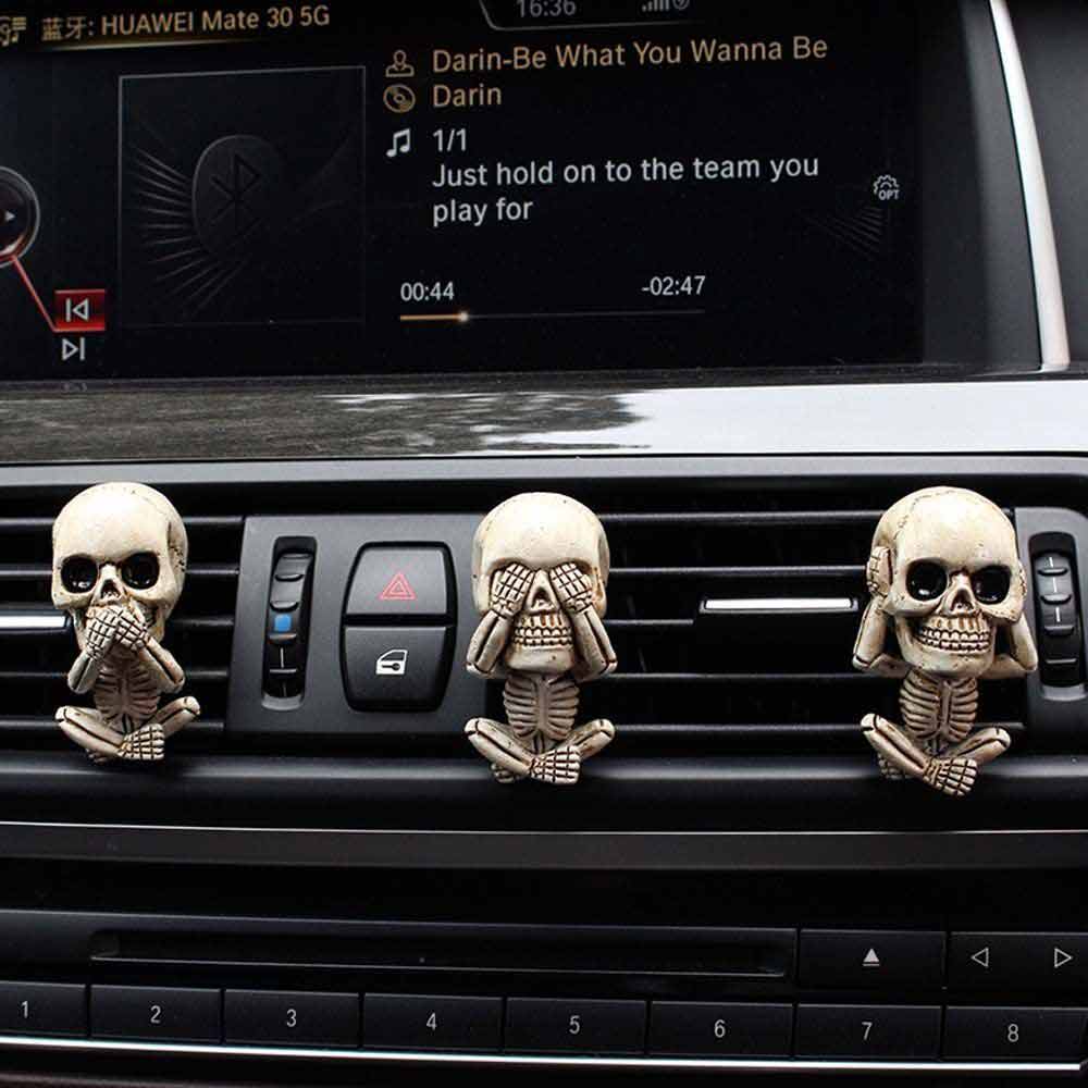 Resin Skull Auto Interior Decor Car Clip Vent Air Freshener Freshner Fragrance