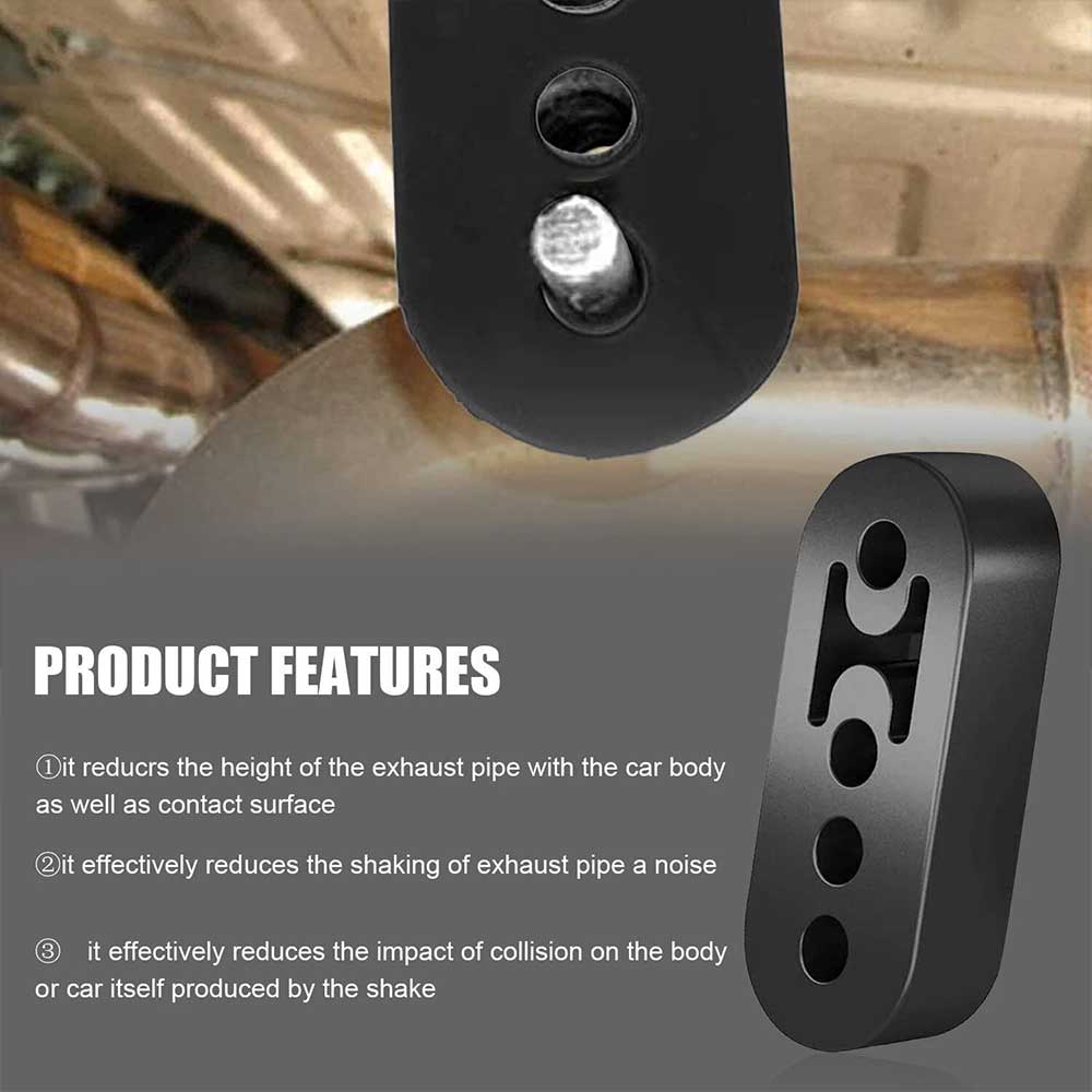 4PCS Car Exhaust Rubber Hangers - Heavy Duty Universal Pipe Mount Brackets