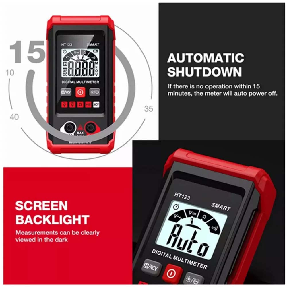 Digital Multimeter, Auto-Ranging Voltmeter,Tm-510 4000 Counts,Smart Measurement