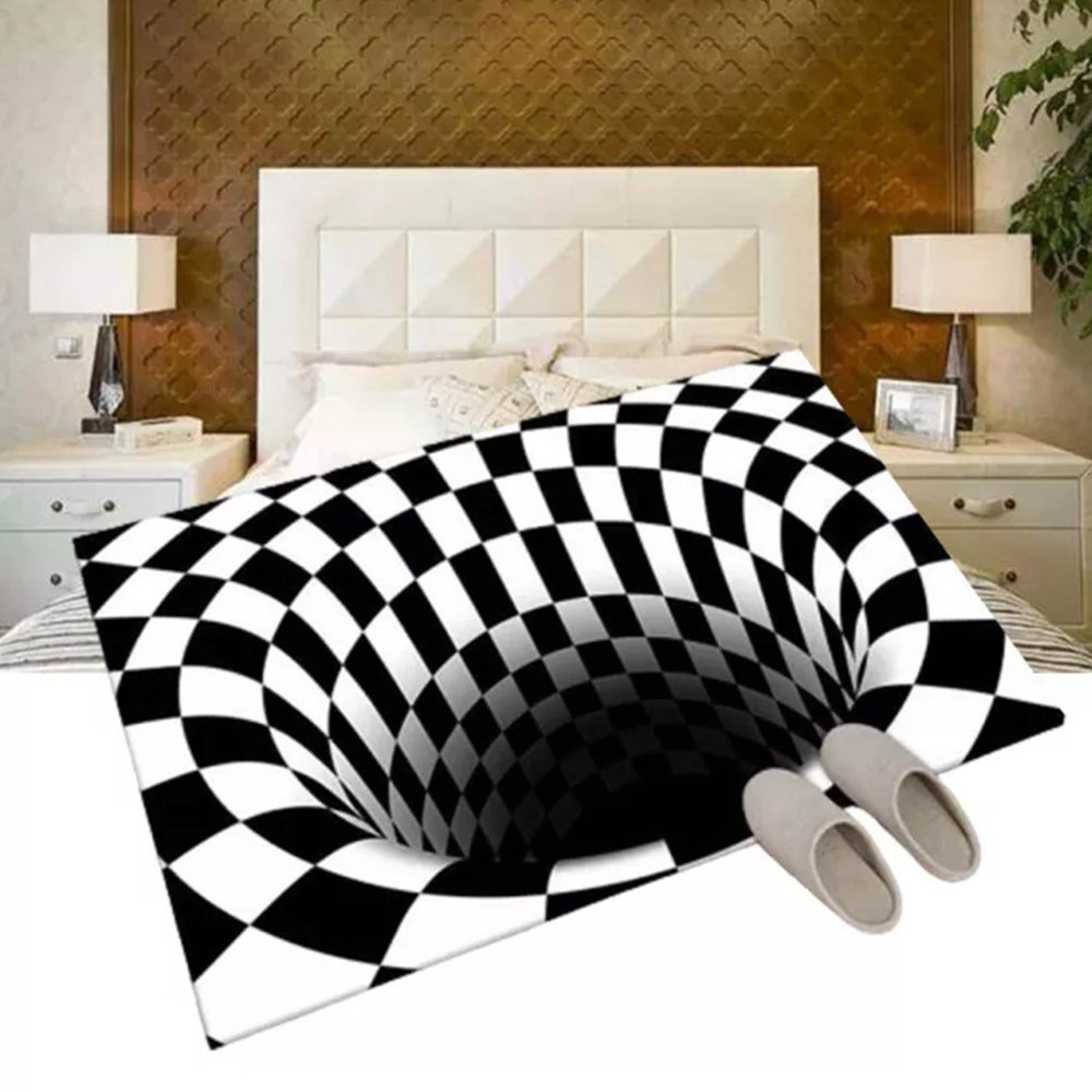 3D Geometric illusion Trap vision 40*60CM Door Mat Rug Carpet for Living Bedroom