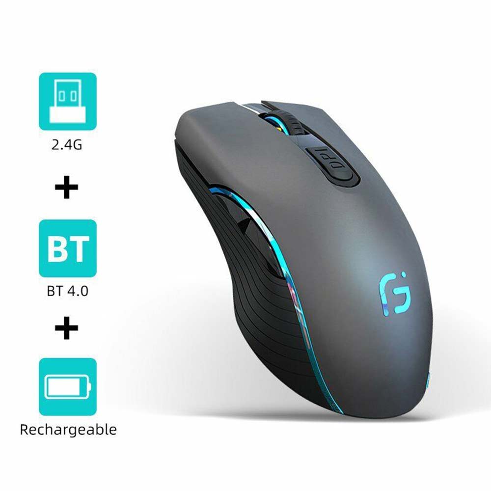 Single/Dual Model 2.4G Wireless Bluetooth Mouse Rechargeable Dual Mode Silent