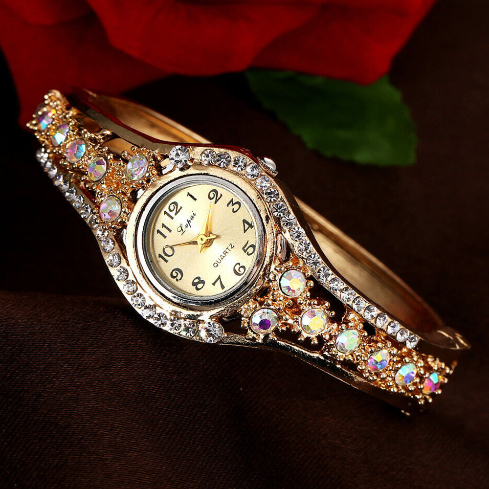 Women's Fashion Luxury Rhinestone Bracelet Watch Ladies Analog Wrist Watches