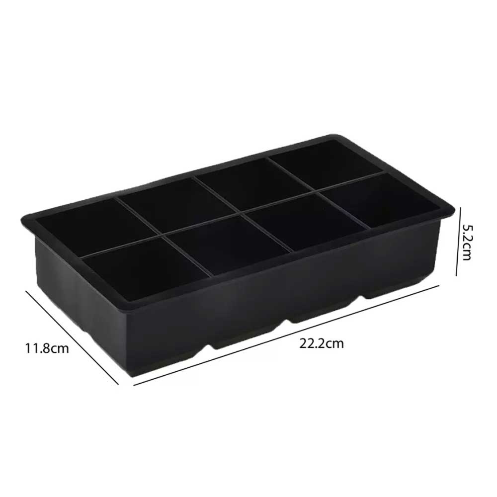 8 Grid Large Ice Ball Maker Whiskey Mould Big Mold Sphere Silicone Ice Cube Tray