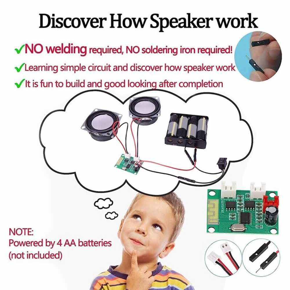 Stem DIY Bluetooth Speaker Box Kit Electronic Sound Amplifier Builds Your Own
