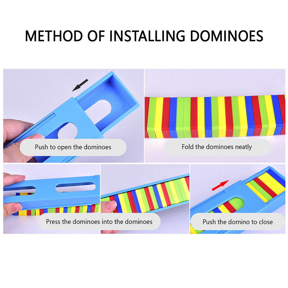 Electric Domino Train Blocks Set Building Blocks Stacking Toy Creative Toys