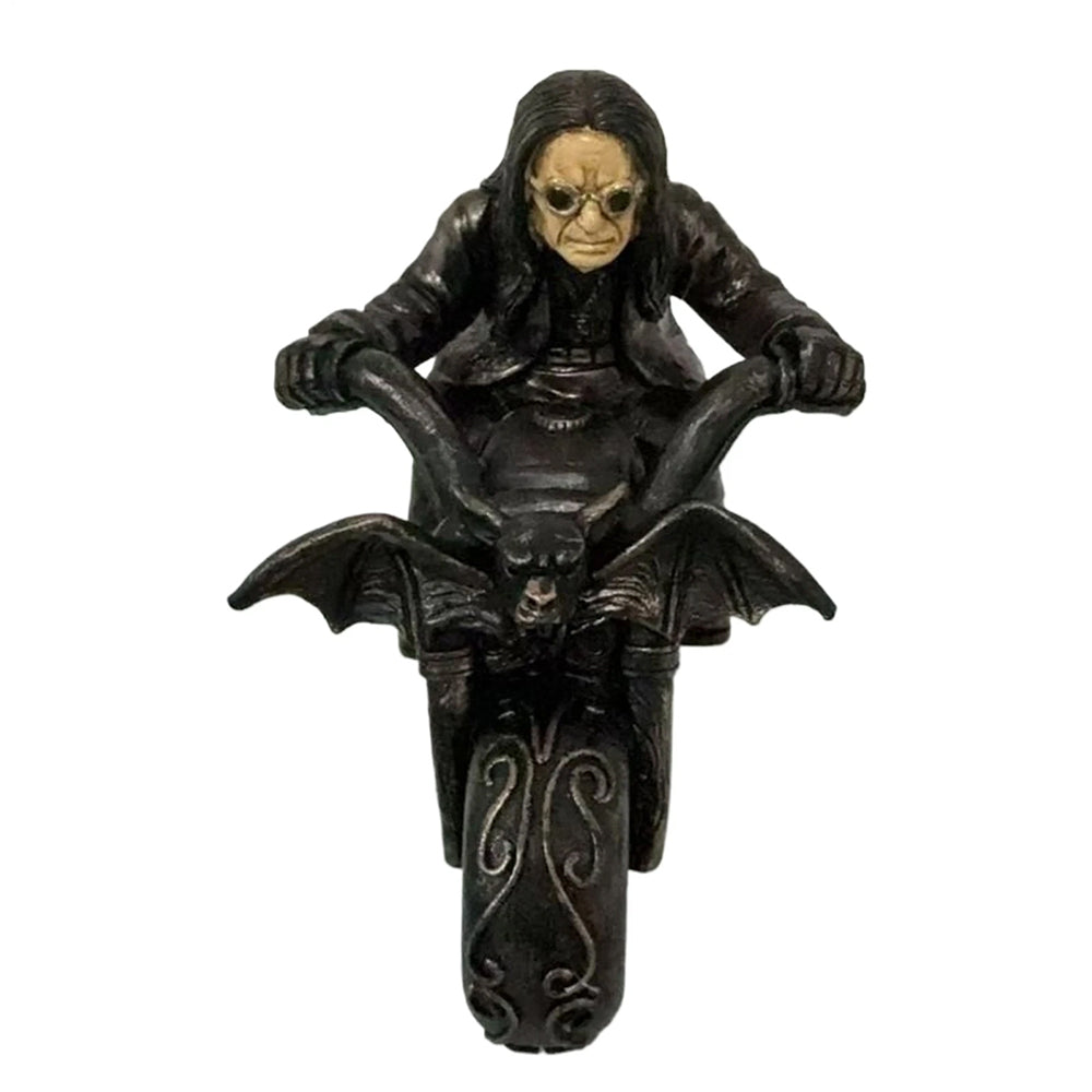 Retro Ozzy Motorcycle Rider Statue Figurine Desk Fans Decor