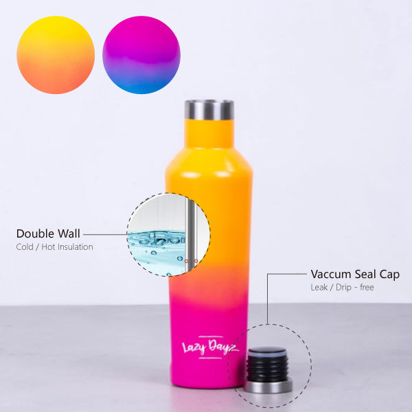 Lazy Dayz Spartan Drink Bottle 480ml - Orange Pink Ombre