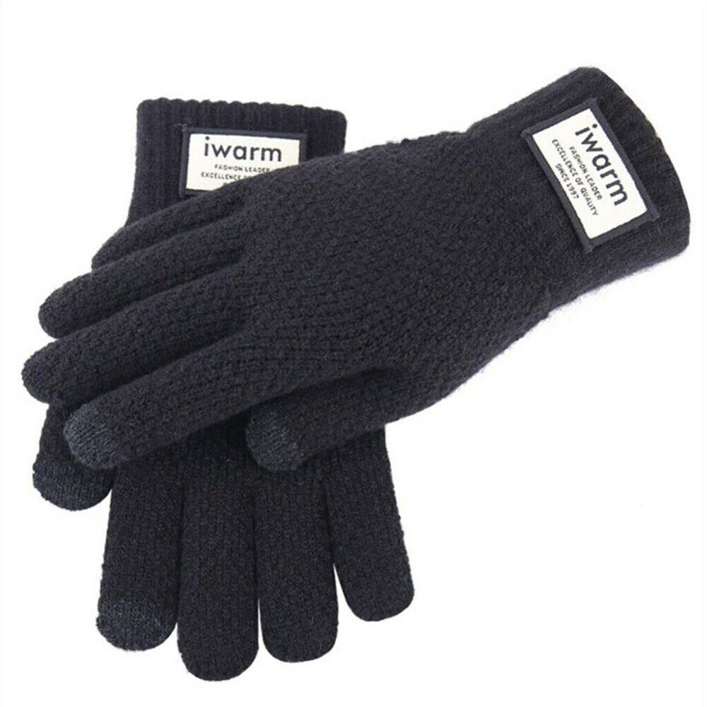 Women Men Winter Gloves Warm Knitted Mittens Touch Screen Mobile Phone Non-slip