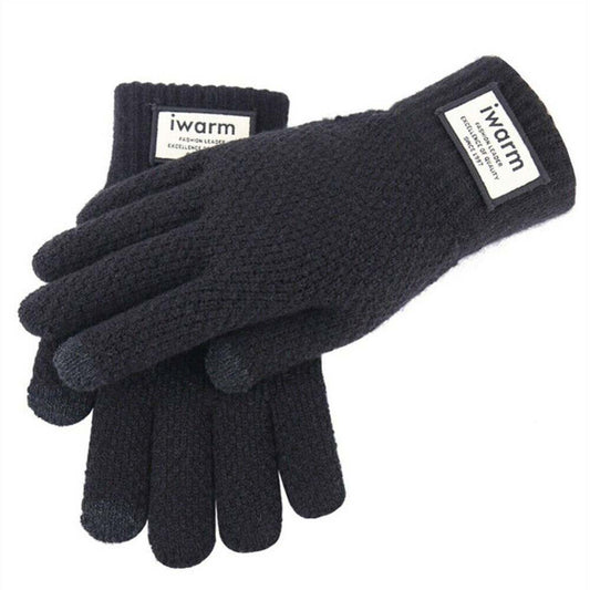 Women Men Winter Gloves Warm Knitted Mittens Touch Screen Mobile Phone Non-slip
