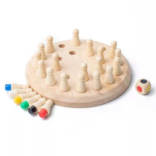 Colour Game Board Puzzle Wooden Memory Match Stick ChessMontessori Edu for Kids