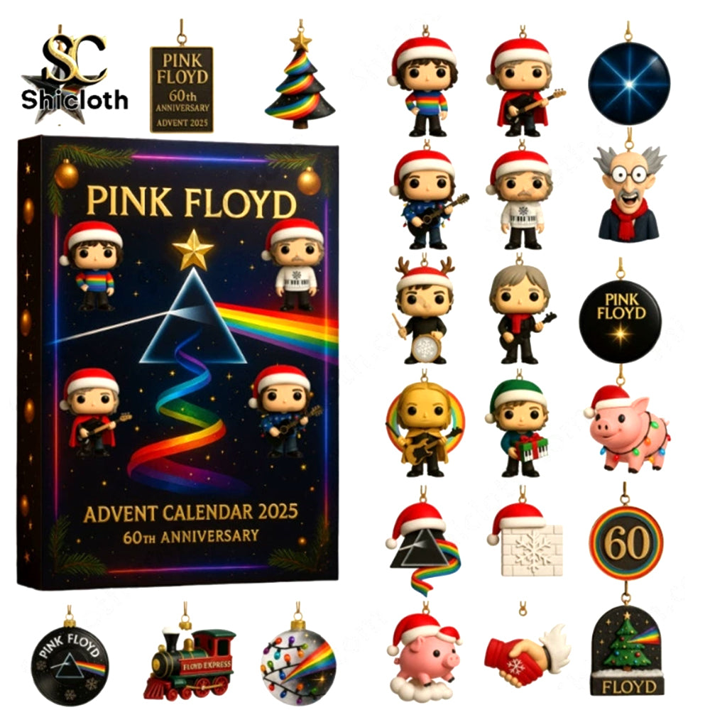 2D Pink Floyd 60th Anniversary Advent Calendar 2025- 24-Day Tarot Pendant Christmas Countdown