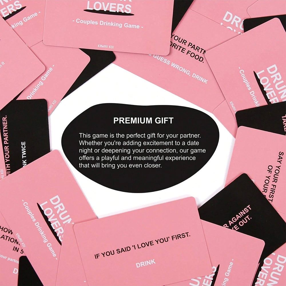 Drunk Lovers Card Game - Couples Drinking Game Deck for Date Nights