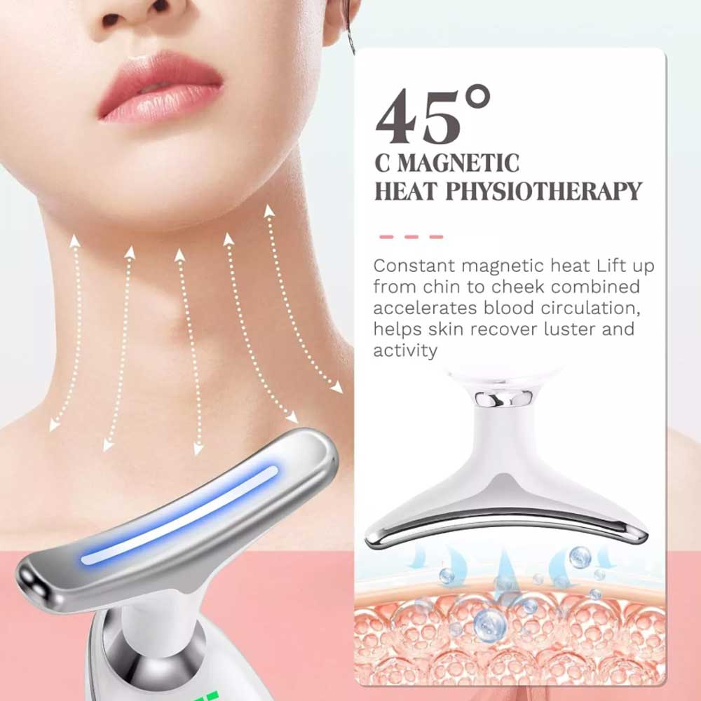 Neck Face Lifting Massager Skin Tighten Device LED and Anti Wrinkle Double Chin