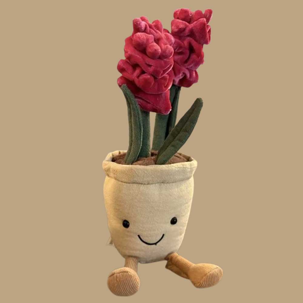 Dark Pink Hyacinth Amuseable Plant Soft Toy Cute Plush Flower Bouquet  Home Decor