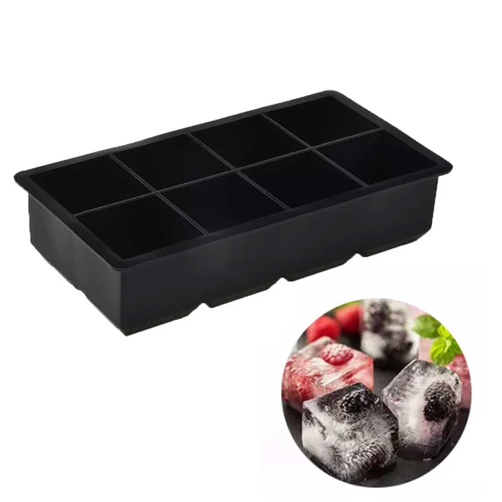 8 Grid Large Ice Ball Maker Whiskey Mould Big Mold Sphere Silicone Ice Cube Tray