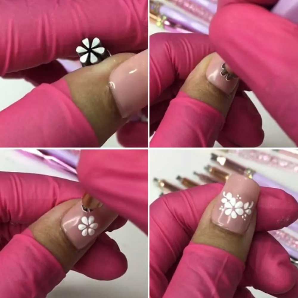 6PCS/Set Nail Art Stamp Pen Set DIY Nail Art Dotting Tools for Girls and Women