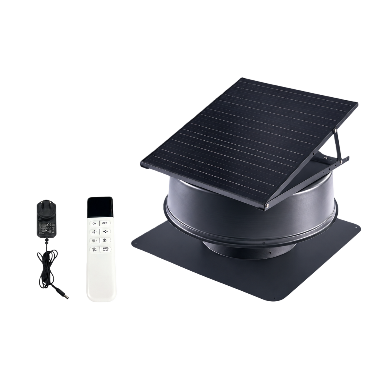 Autory Wireless Solar Roof Vent Fan – 320mm Remote Control Ventilation, Hybrid Power