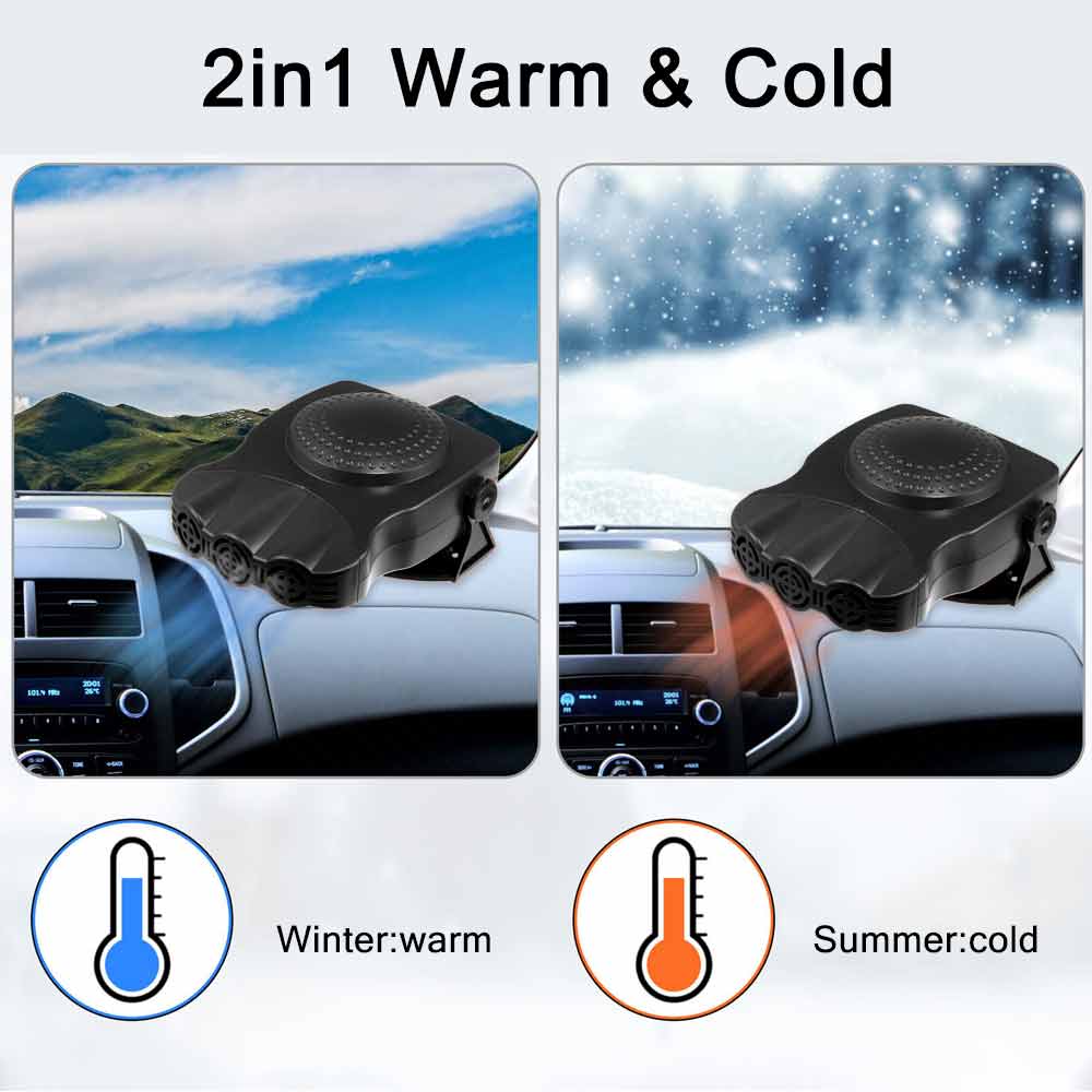 Portable Electric Car Heater DC 12V 150W Heating Fan Defogger Defroster Demister