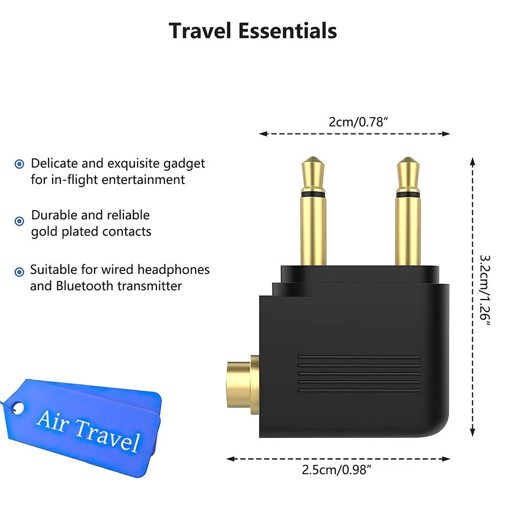 Airplane Bluetooth Transmitter for AirPods - Wireless Audio Adapter for Headphones
