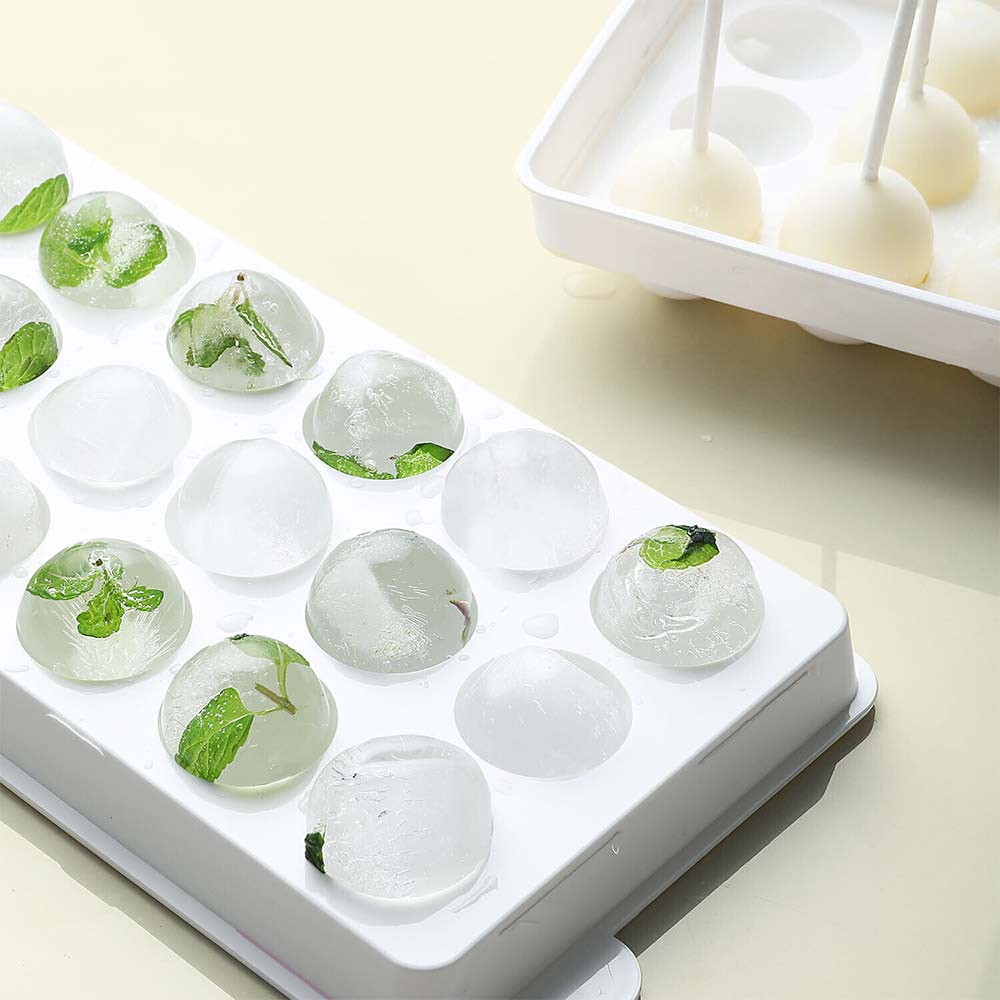 18Grids Ball Maker Big PP Mold Sphere Whiskey Round Mould DIY Large Ice CubeTray