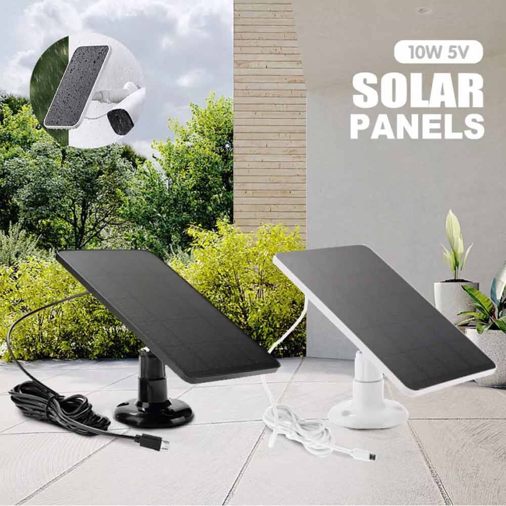 Solar Panel Outdoor Camera Security Cam Micro USB Battery Charger 5V 3m Cable