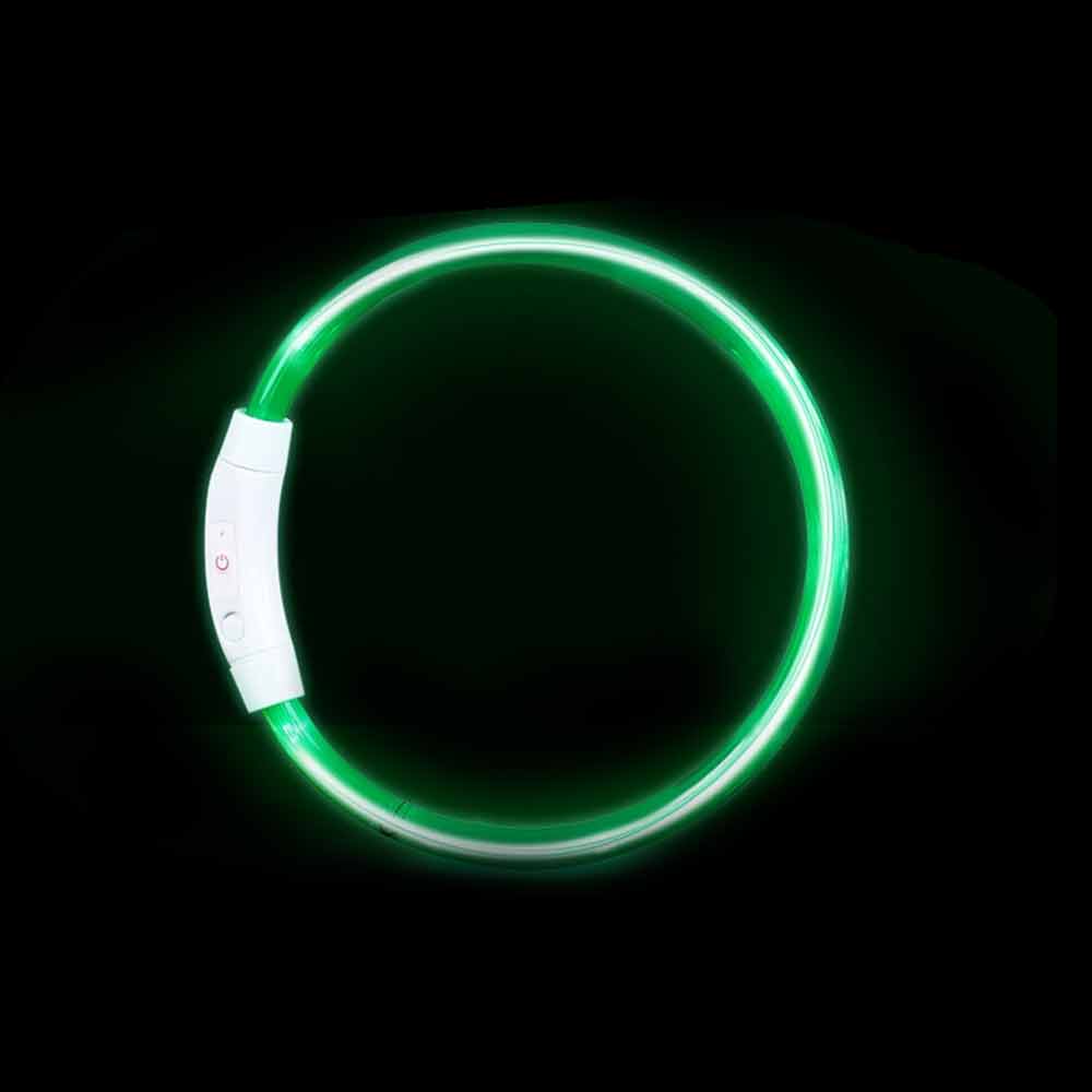 Light Up Dog Collar – USB Rechargeable Pet Flashing Safety LED, Size Adjustable