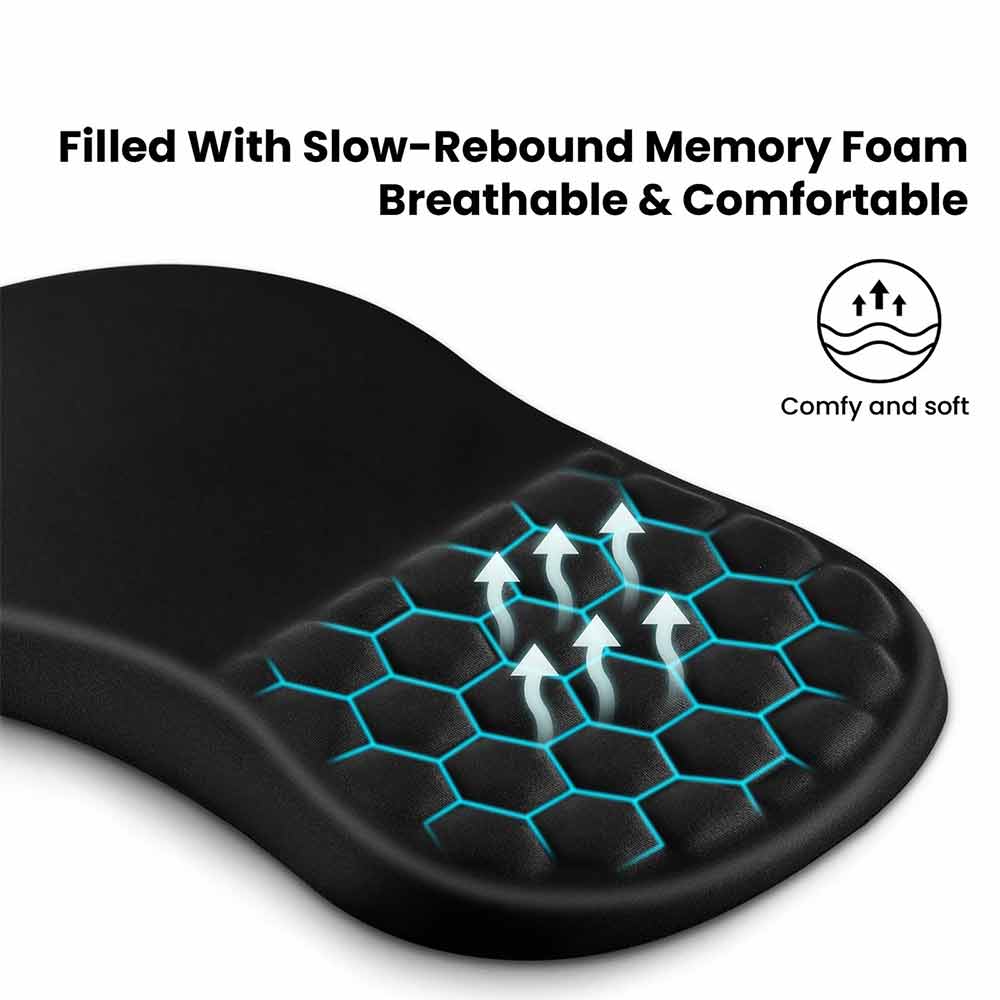Ergonomic Mouse Pad with Wrist Support – Massage Design Gaming Mouse Mat, Non-Slip