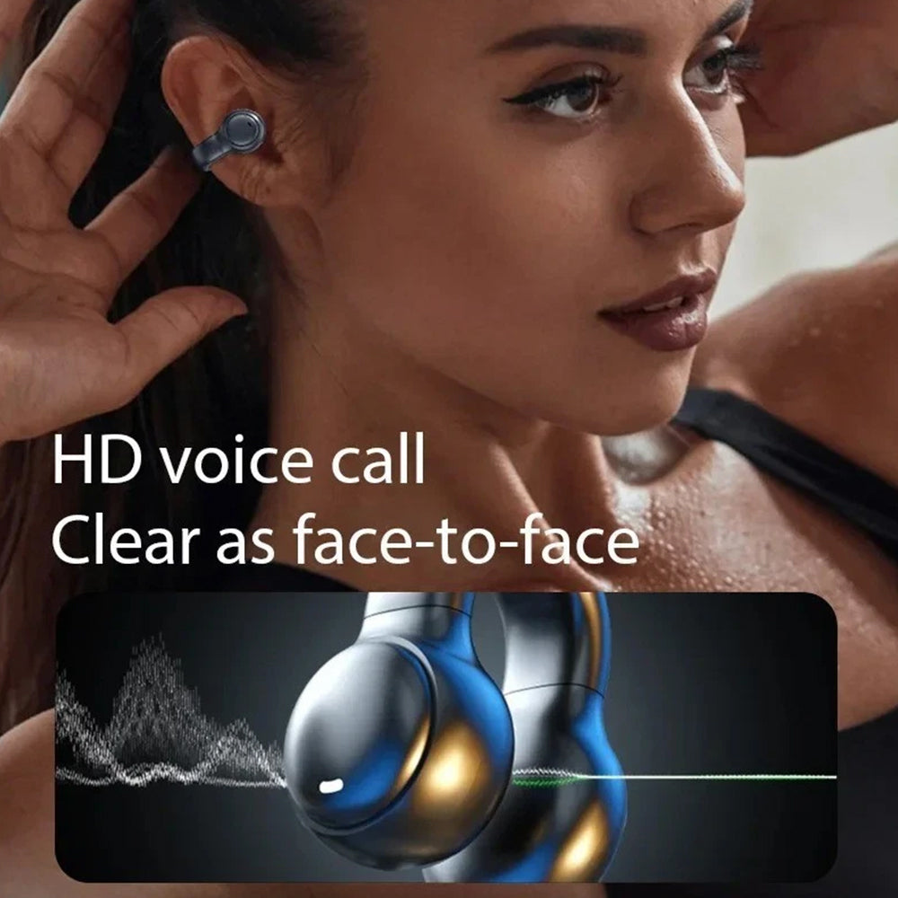Wireless Clip-On Earbuds – Open Ear Bluetooth Headset for iPhone & Android