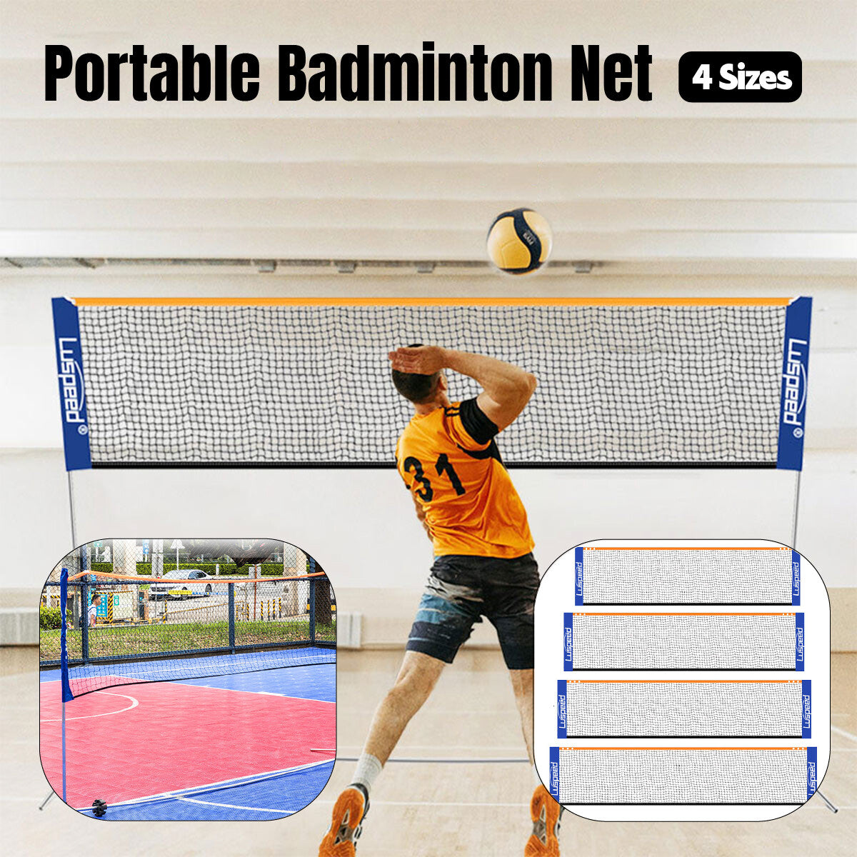Portable Badminton & Tennis Net Set – Outdoor Sports Equipment with Adjustable Height