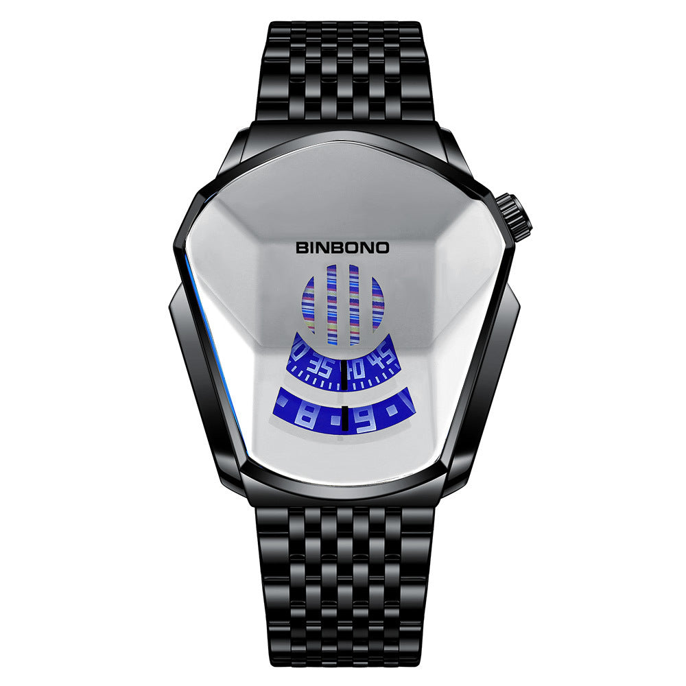 Men's Trendy Fashion Watch Funky Designer Wristwatch Includes Strap Adjuster