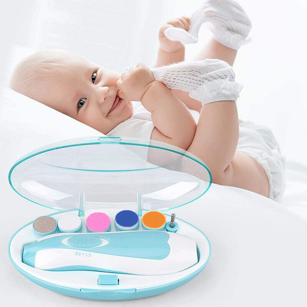 Electric Baby Nail Trimmer Infant Newborn Safe Grinder Clipper Tools Set