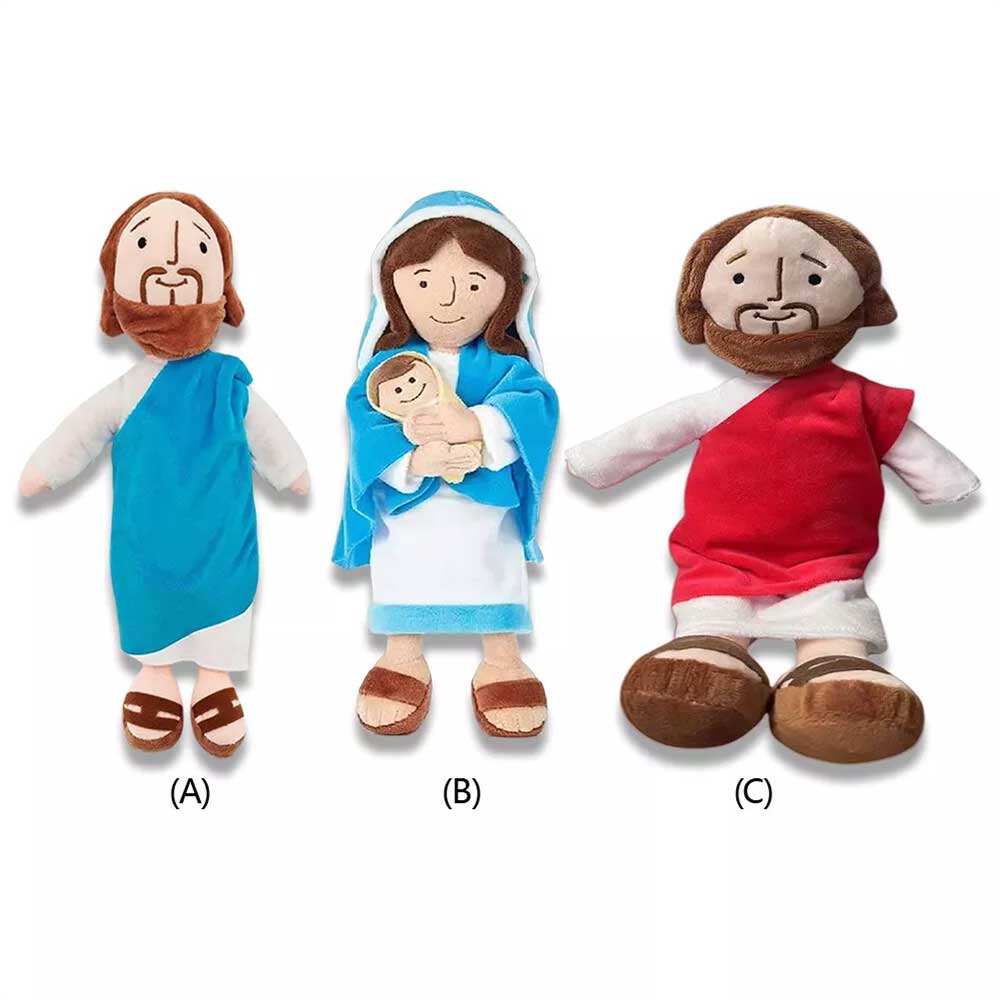 Jesus Plush Doll - Religious Stuffed Toy for Kids, Easter Gift, Christening Present