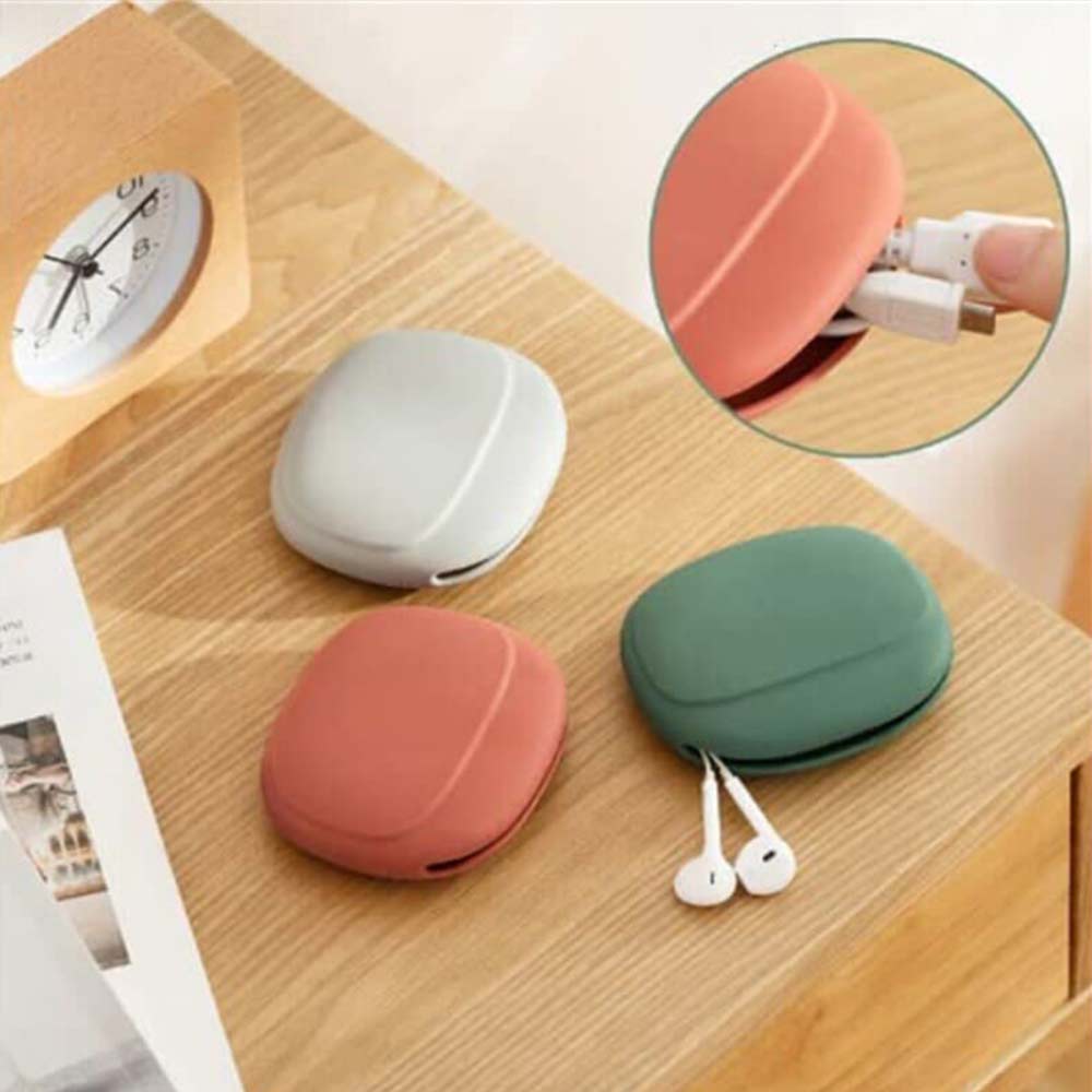 Portable Bag Charging Cable Silicone Data Cable Earphone Storage Box