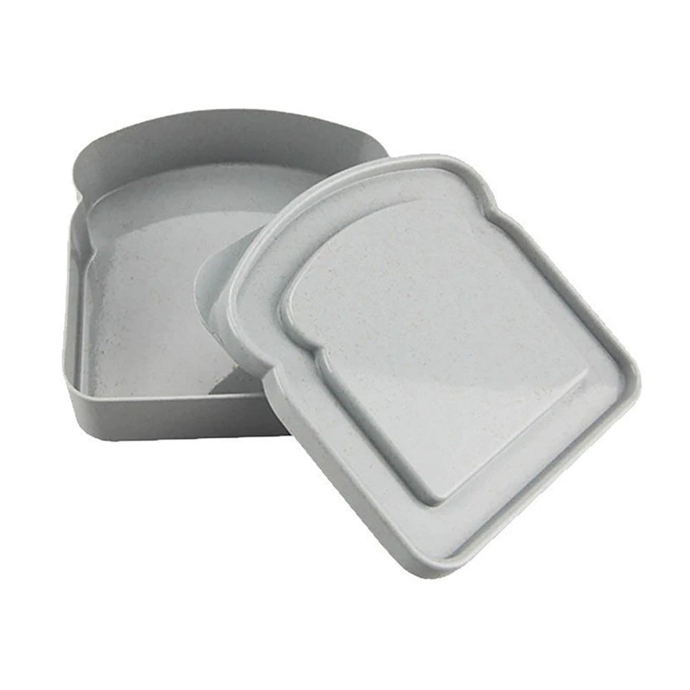 2-Pack Sandwich Storage Box - Reusable Lunch Container for Bread & Snacks