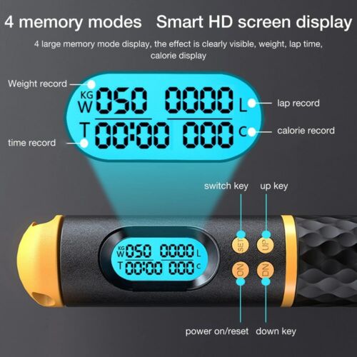 2 In 1 Jump Rope With Digital Counter Calorie Count Cordless Skipping Rope